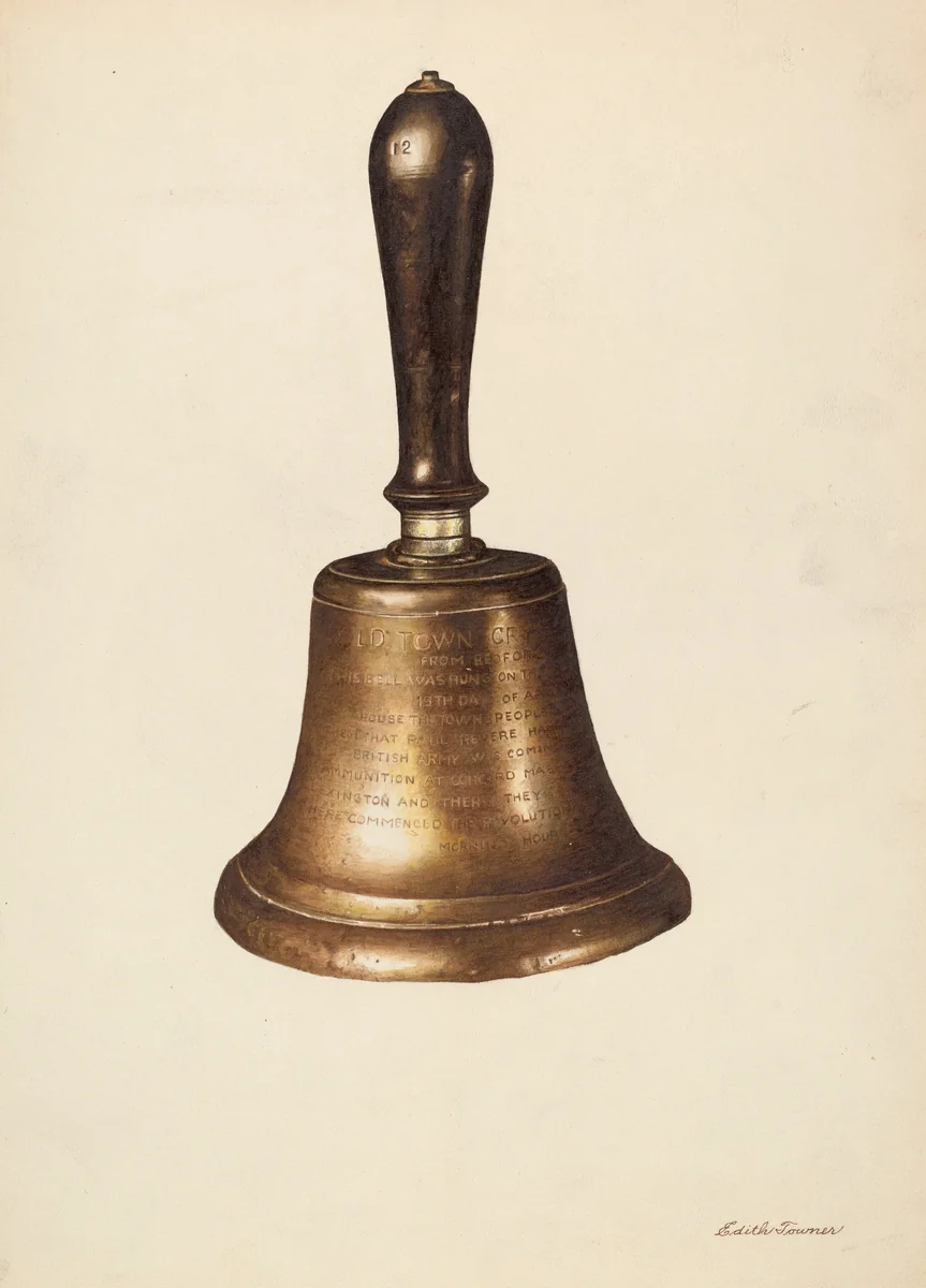 Town Crier's Bell by Edith Towner, index of american design, 1937