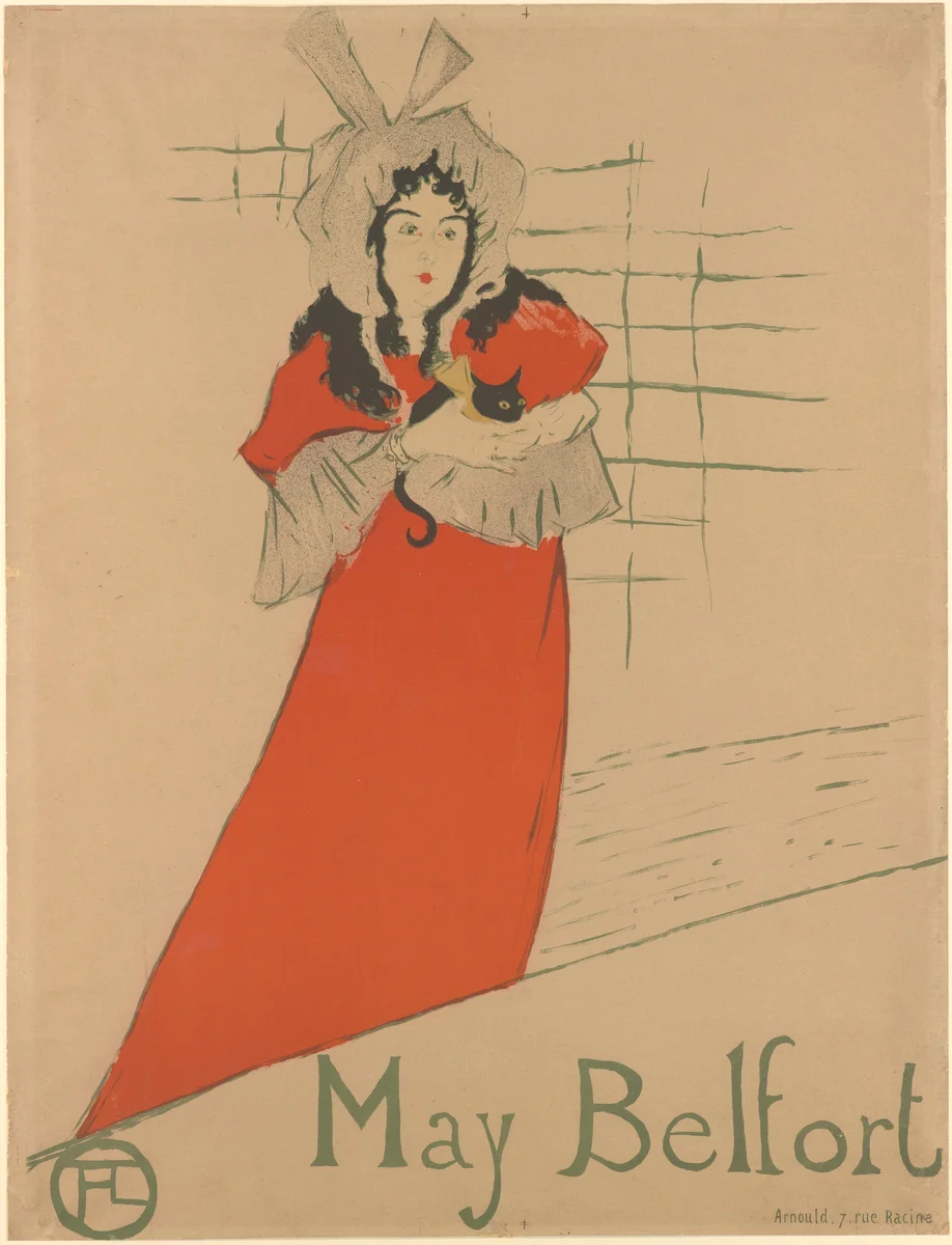 May Belfort by Henri de Toulouse-Lautrec, print, 1895