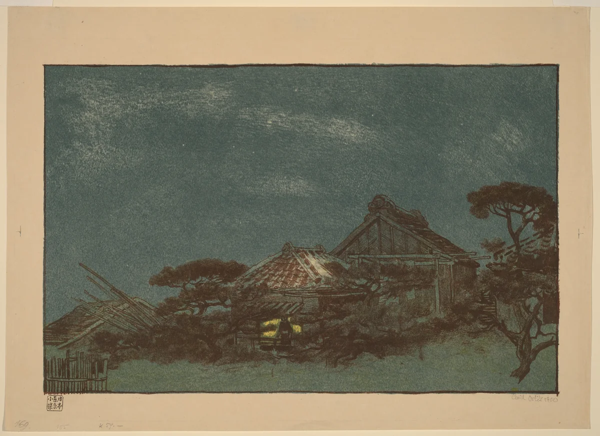 Evening in Fukagawa by Emil Orlik, print, 1900