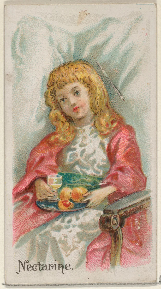 Nectarine, from the Fruits series (N12) for Allen & Ginter Cigarettes Brands by Allen & Ginter, print, 1891
