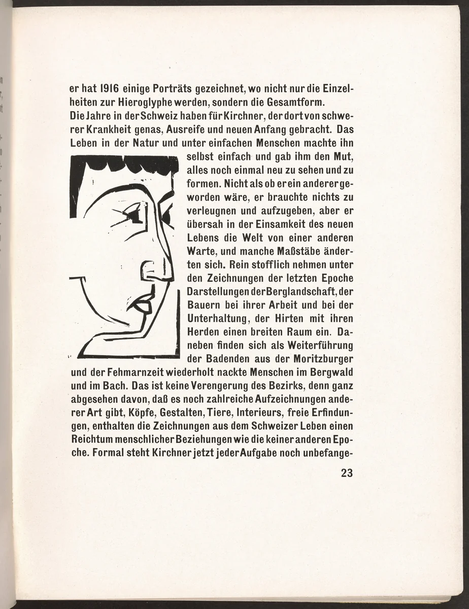 In-text plate from Kirchner Zeichnungen (Kirchner Drawings) by Ernst Ludwig Kirchner, volume, 1925