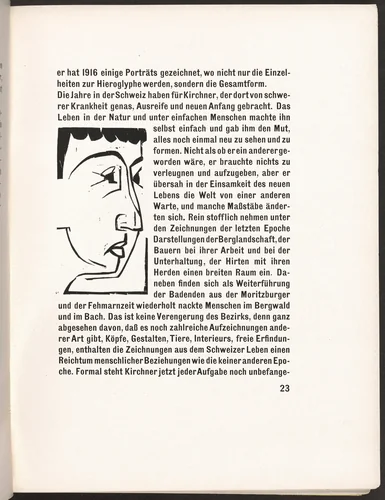 In-text plate from Kirchner Zeichnungen (Kirchner Drawings) by Ernst Ludwig Kirchner, volume, 1925