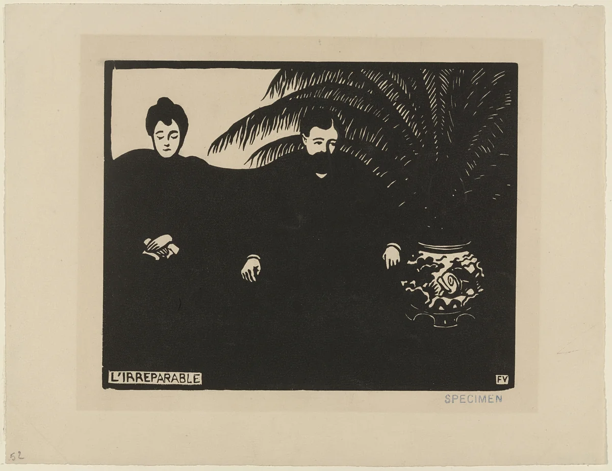 The Irreparable (L'Irreparable) from Intimacies (Intimités) by Félix Vallotton, print, 1897