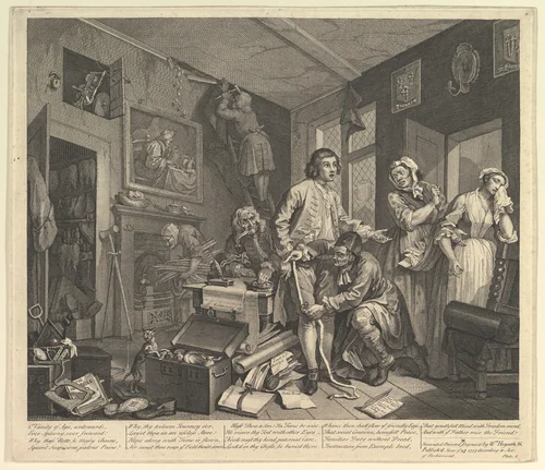 A Rake's Progress, Plate 1 by William Hogarth, print, 1735