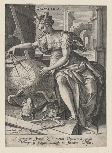 Geometria, from "The Seven Liberal Arts" by Johann Sadeler I, print, 1565-1575