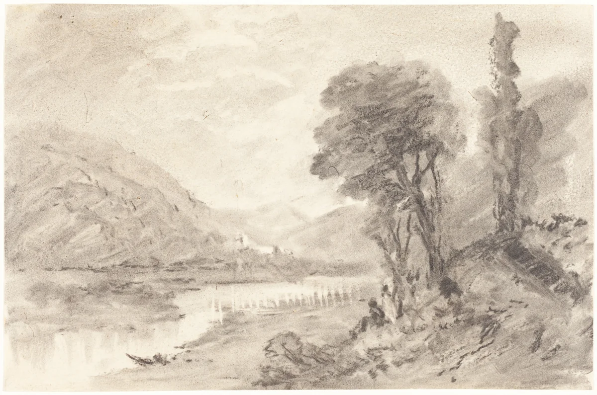 Landscape by British 19th Century, drawing, 1800-1899