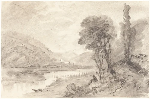 Landscape by British 19th Century, drawing, 1800-1899