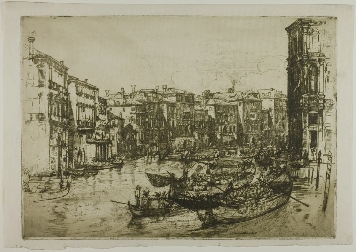 The Market, Venice by Donald Shaw MacLaughlan, print, 1908