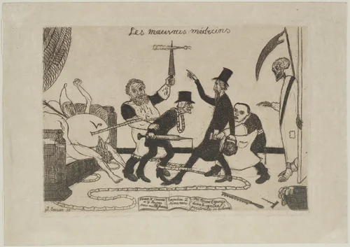 The Bad Doctors by James Ensor, print, 1895