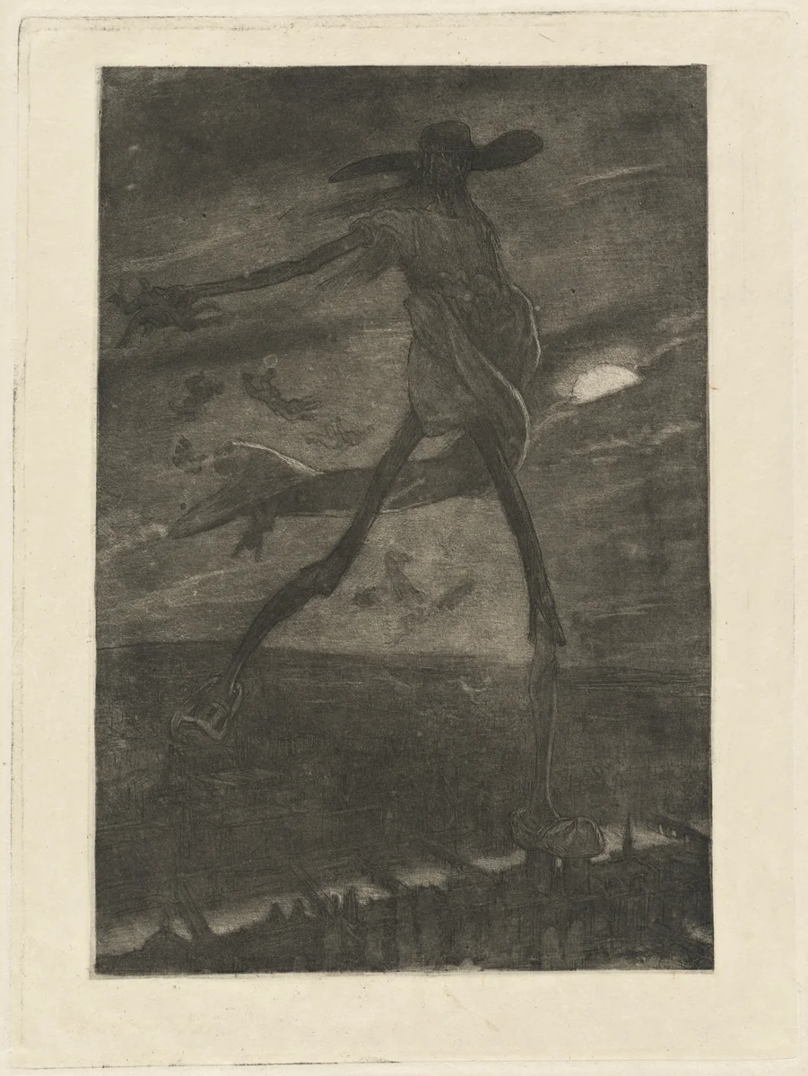 Satan Sowing Tare (Satan semant l'ivraie) by Félicien Rops, print, 1833-1898