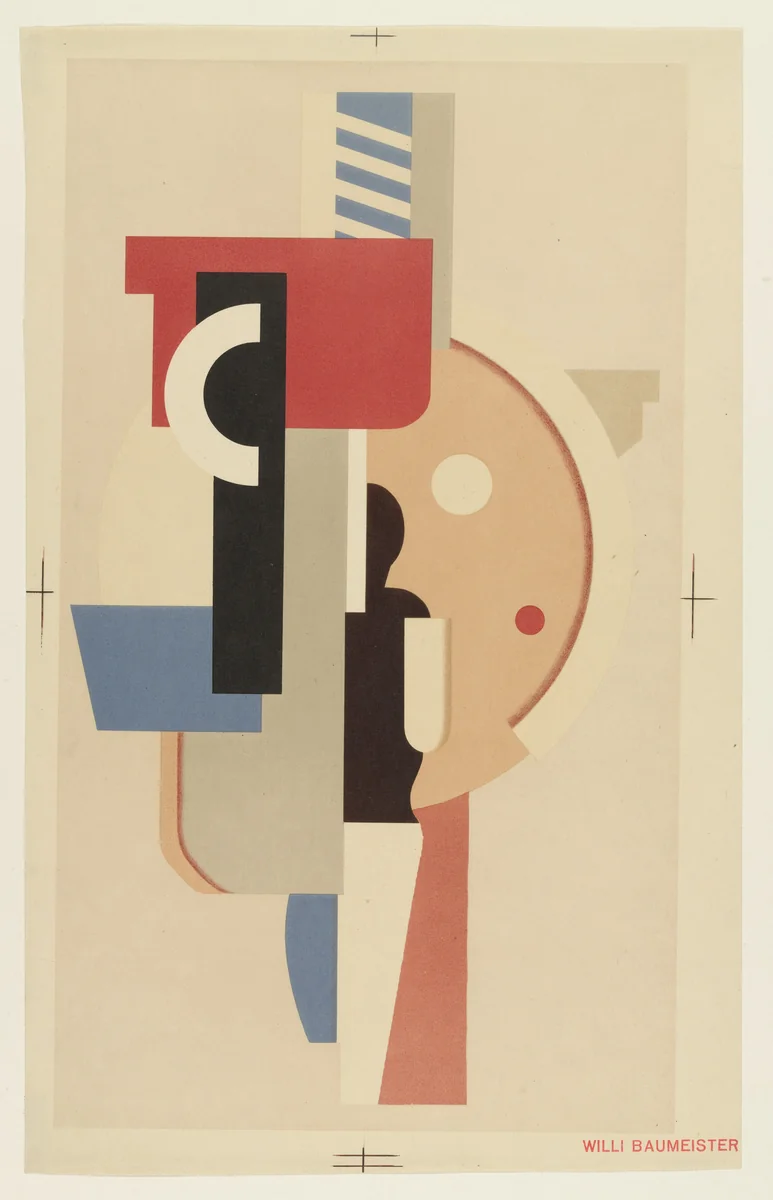 Composition by Willi Baumeister, print, 1925