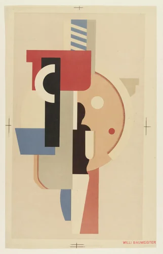 Composition by Willi Baumeister, print, 1925
