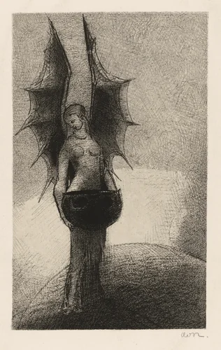 Frontispiece from Iwan Gilkin's Tenebres (Darkness) by Odilon Redon, print, 1892