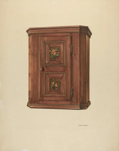 Zoar Cherry Bonnet Cabinet by Angelo Bulone, index of american design, 1938