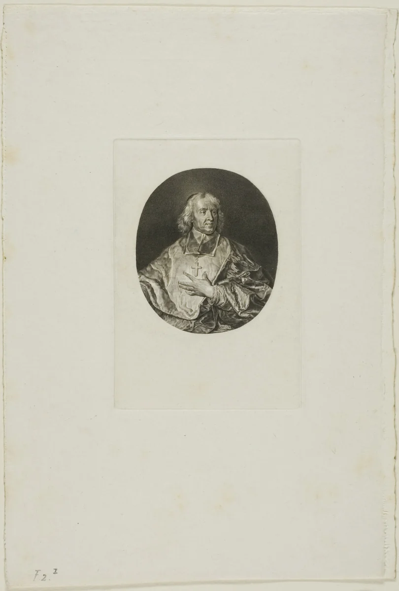 J-B. Bossuet: Bust Portrait by Jean-Baptiste de Grateloup, print, 1755-1817