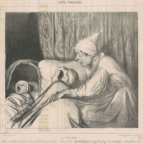 L'ouie by Honoré Daumier, print, 1839