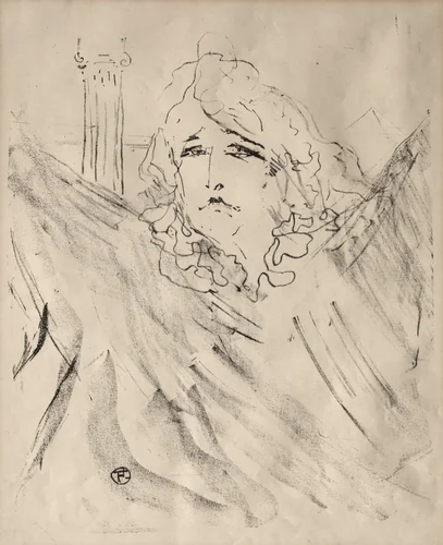 Portraits of Actors and Actresses: Thirteen Lithographs: Sarah Bernhardt by Henri de Toulouse-Lautrec, print, 1898