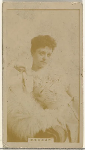 Miss Buroughs, from the Actors and Actresses series (N145-8) issued by Duke Sons & Co. to promote Duke Cigarettes by W. Duke, Sons & Co., photograph, 1890-1895