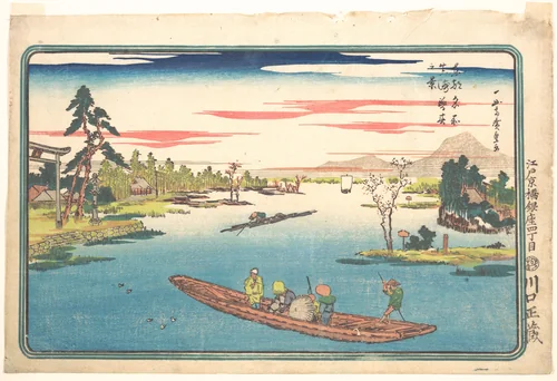 A View of Late Spring at Masaki by Utagawa Hiroshige (歌川広重), print, 1831