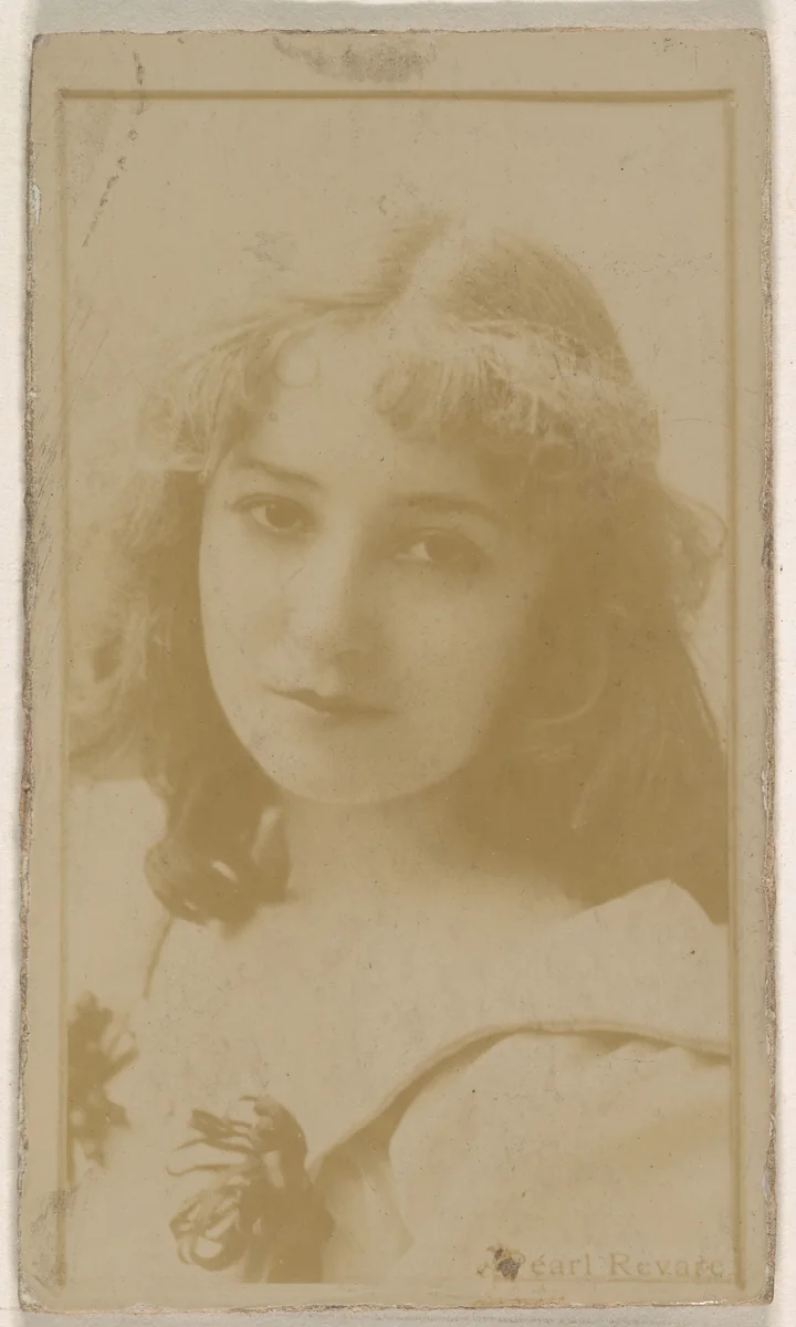 Pearl Revare, from the Actresses series (N245) issued by Kinney Brothers to promote Sweet Caporal Cigarettes by Kinney Brothers Tobacco Company, photograph, 1890