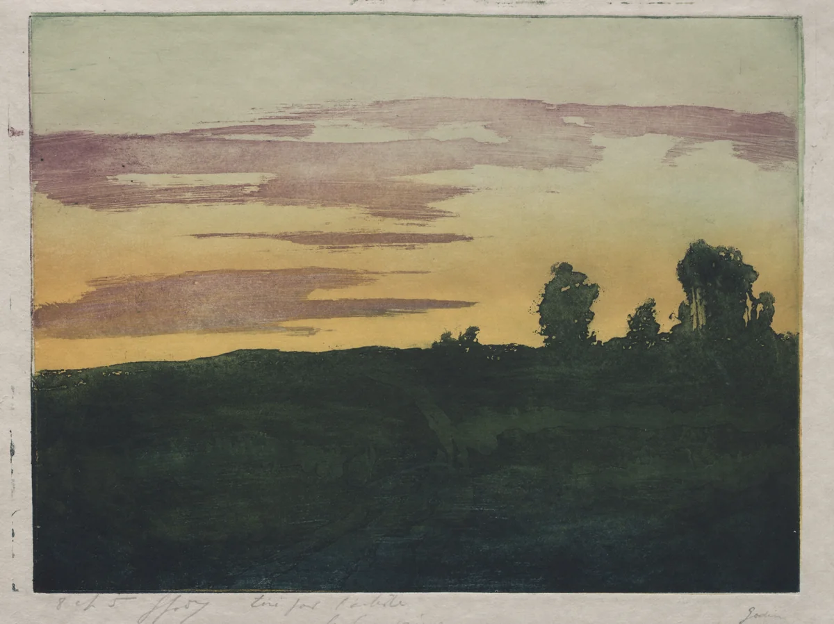 The Yellow Evening by Georges Godin, print, 1899-1909
