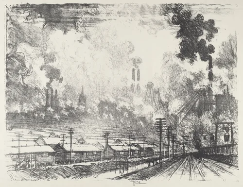 The Coal Mine by Joseph Pennell, print, 1916
