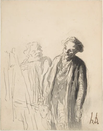 L'Amateur by Honoré Daumier, drawing, 1820-1879