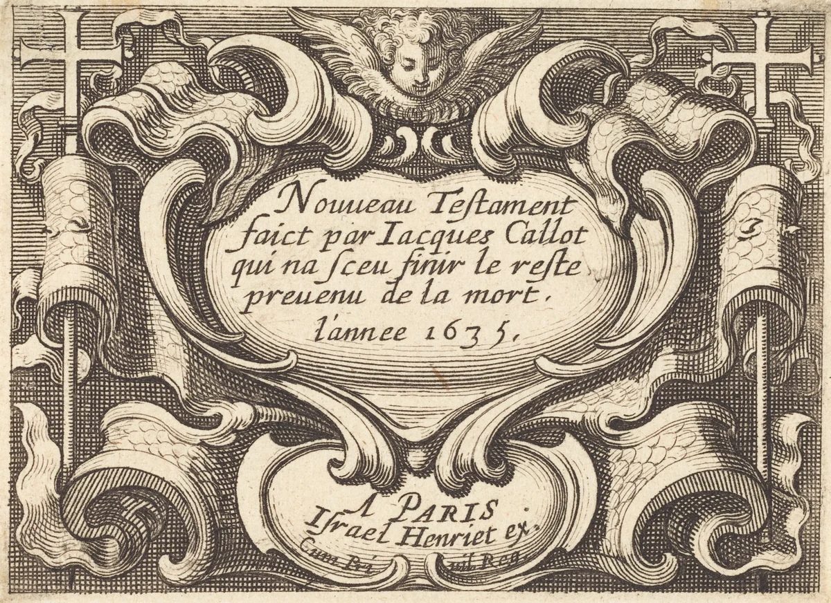 Frontispiece for Callot's "The New Testament" by Abraham Bosse, print, 1635