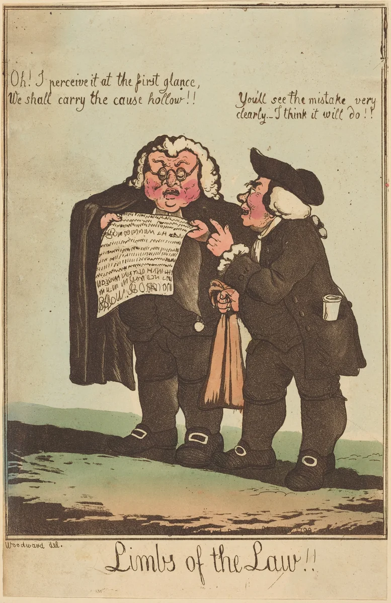 Limbs of the Law by George Moutard Woodward, print, 1799