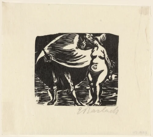Loving Reverence (Verliebte Reverenz) (plate 20) from the supplementary suite accompanying the deluxe edition of the illustrated book Walpurgis Night (Walpurgisnacht) by Ernst Barlach, print, 1920