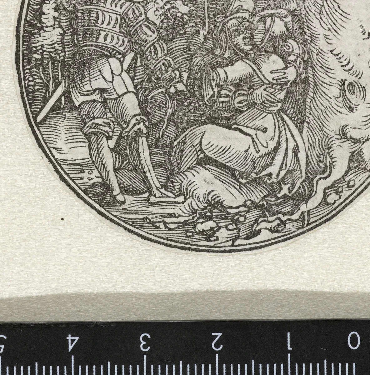 Een kussend paar bij een boom by Unknown, print, 1505-1515