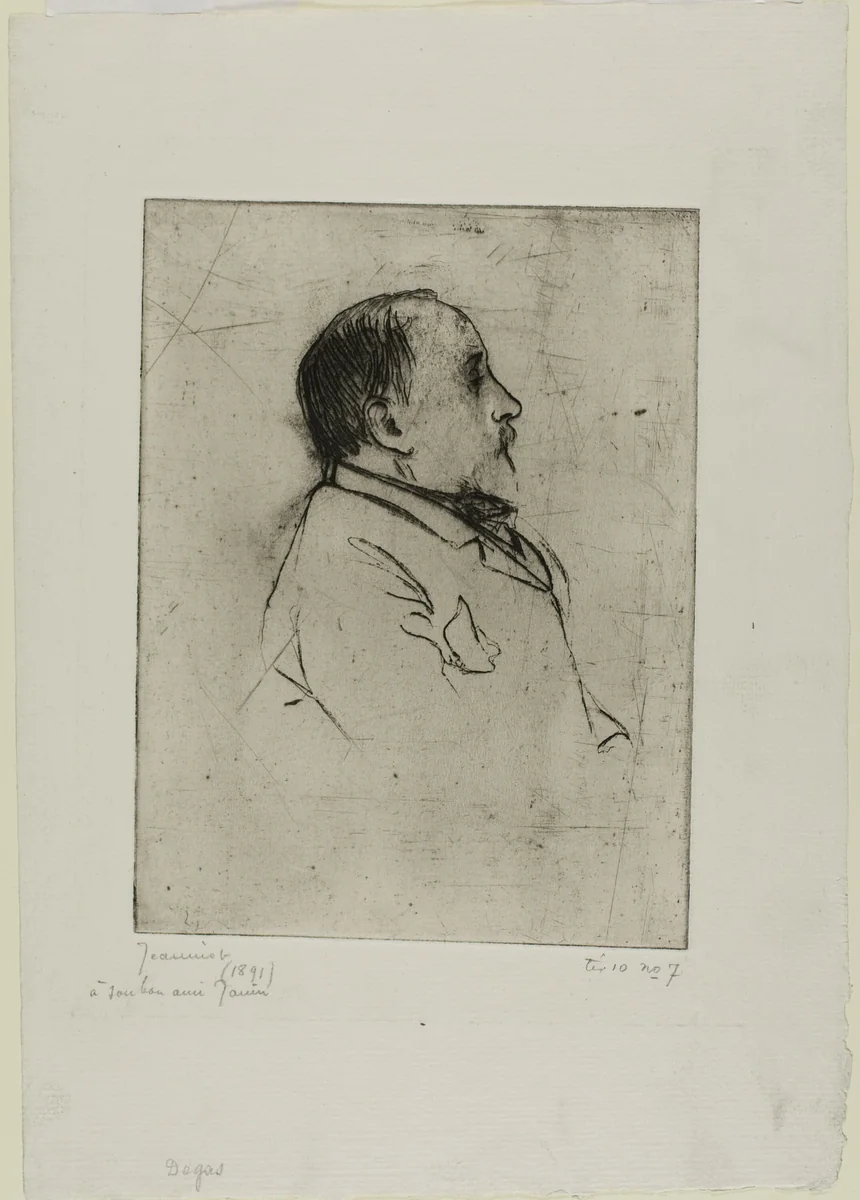 Portrait of Degas by Pierre Georges Jeanniot, print, 1891