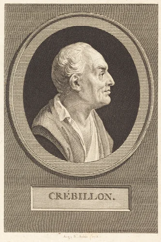 Prosper Jolyot de Crebillon by Augustin de Saint-Aubin, print, 1736-1807