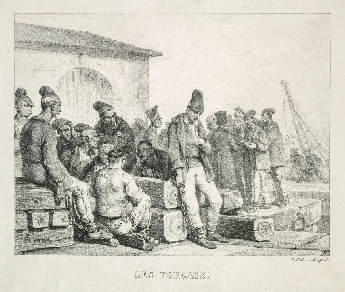 The Convicts by Horace Vernet, print, 1826
