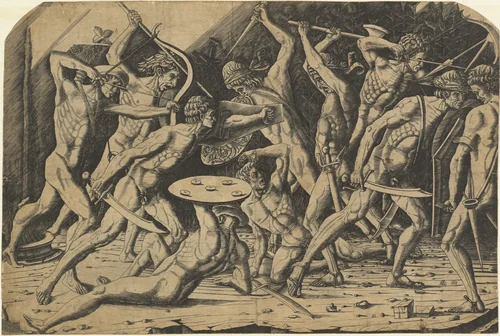 Battle of Naked Men by Andrea Mantegna, print, 1460-1470