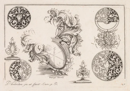# 7from " Livre second essais de gravjre " Second book of Engraved Designs by Pierre Bourdon, print, 1703-1713