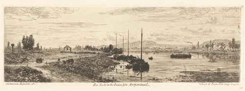 Les Bords de la Seine près Argenteuil (The Banks of the Seine by Argenteuil) by Maxime Lalanne, print, 1869