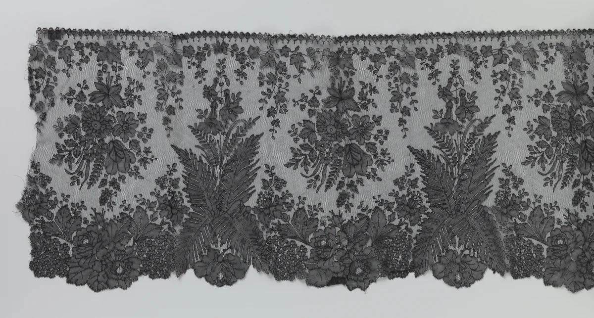 Japonstrook van kloskant met varens by anonymous, other, 1850-1855