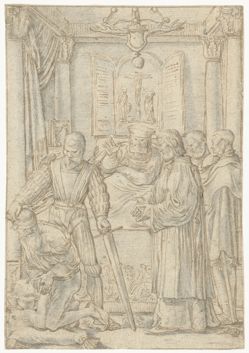 Terechtstelling van de baljuw by Willem Pietersz Buytewech, drawing, 1619