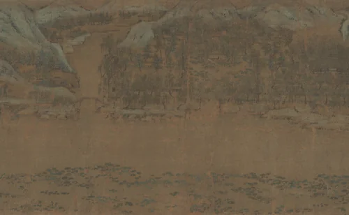 Fisherman's Lodge At Mount Xisai by Li Jie, painting, 1160-1180