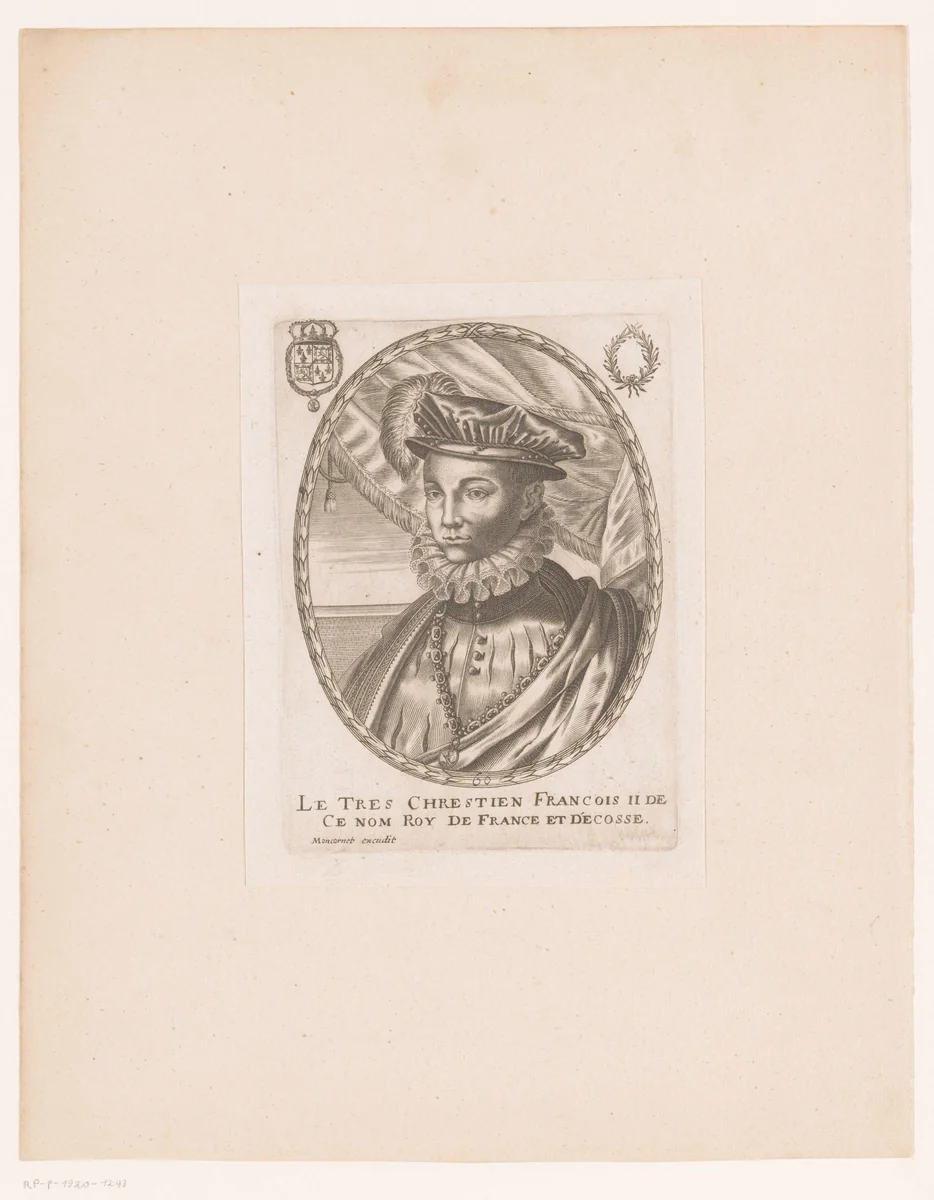 Portret van Frans II van Frankrijk by anonymous, print, 1610-1668