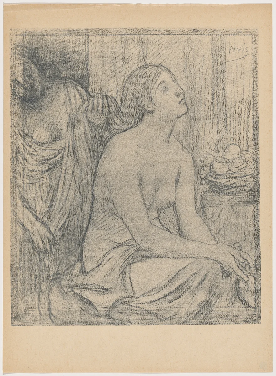 La toilette by Pierre Puvis de Chavannes, print, 1895