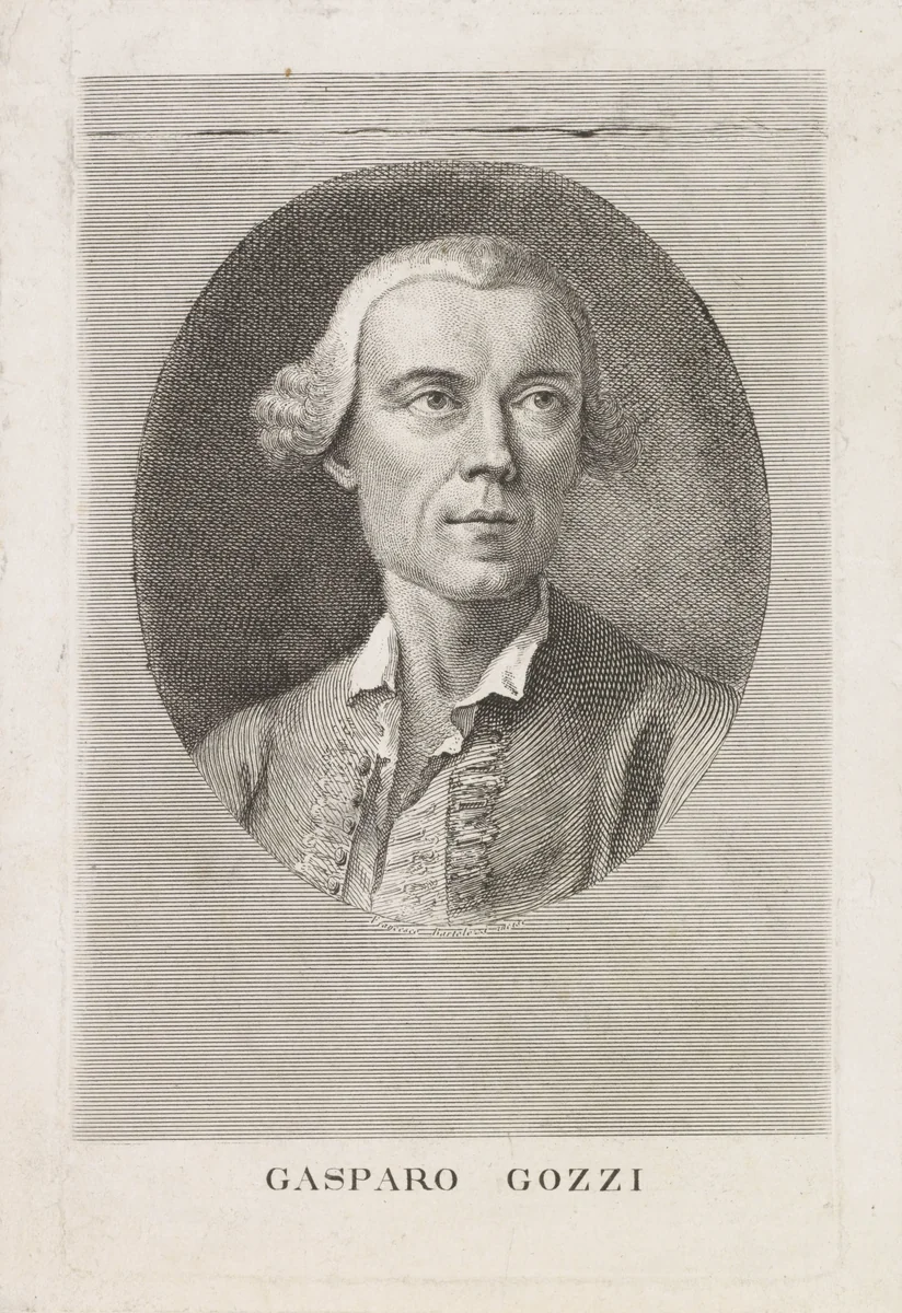 Portret van Gasparo Gozzi by Francesco Bartolozzi, print, 1738-1815