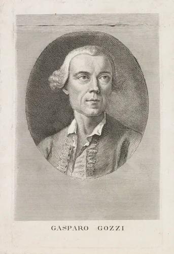 Portret van Gasparo Gozzi by Francesco Bartolozzi, print, 1738-1815