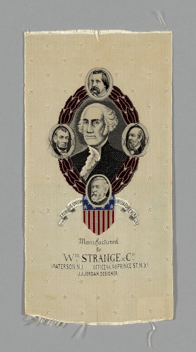 Commemorative Ribbon by William Strange, textile, 1875-1900