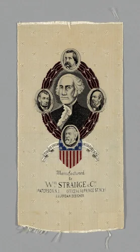 Commemorative Ribbon by William Strange, textile, 1875-1900