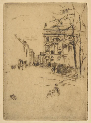 Fitzroy Square (Street Scene) by James McNeill Whistler, print, 1878-1881