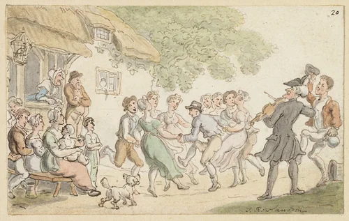 Study for Dr. Syntax and Rural Sports by Thomas Rowlandson, painting, 1802-1827