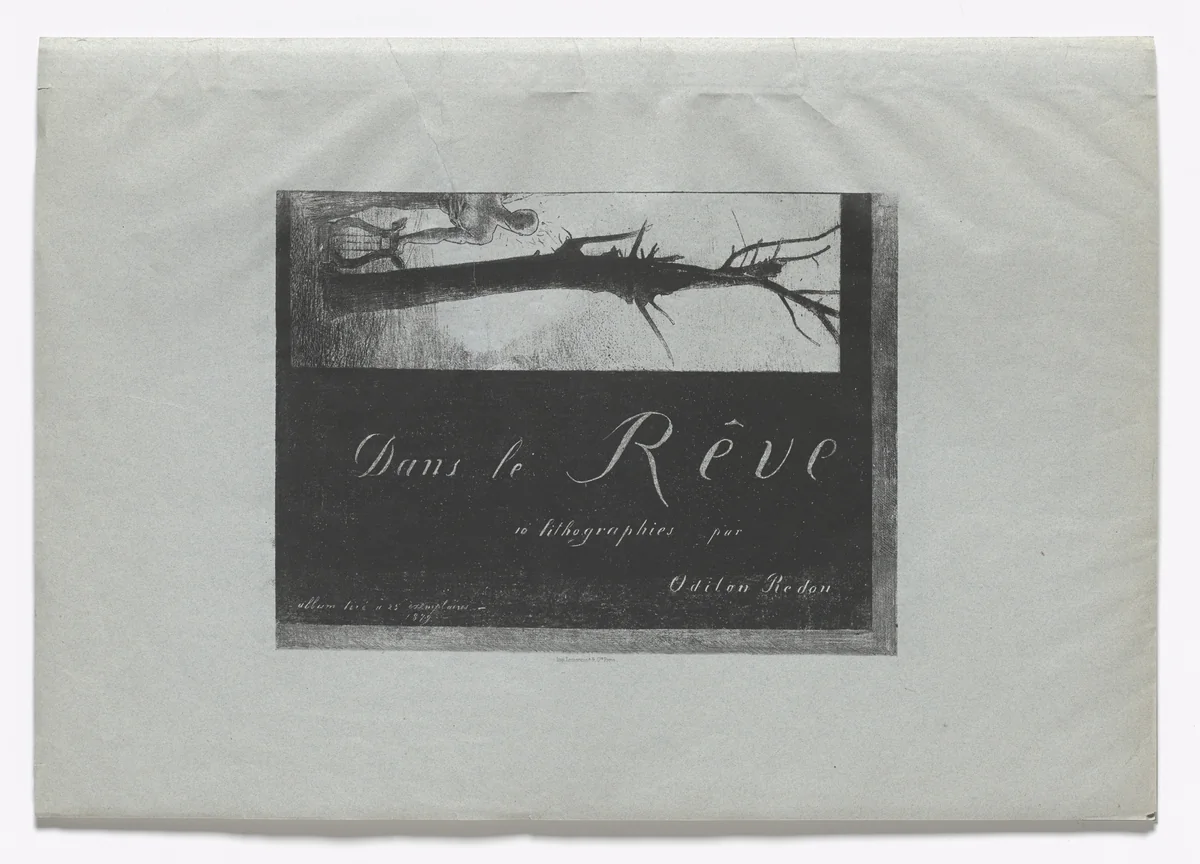 In the Dream (Dans le rêve) by Odilon Redon, print, 1879