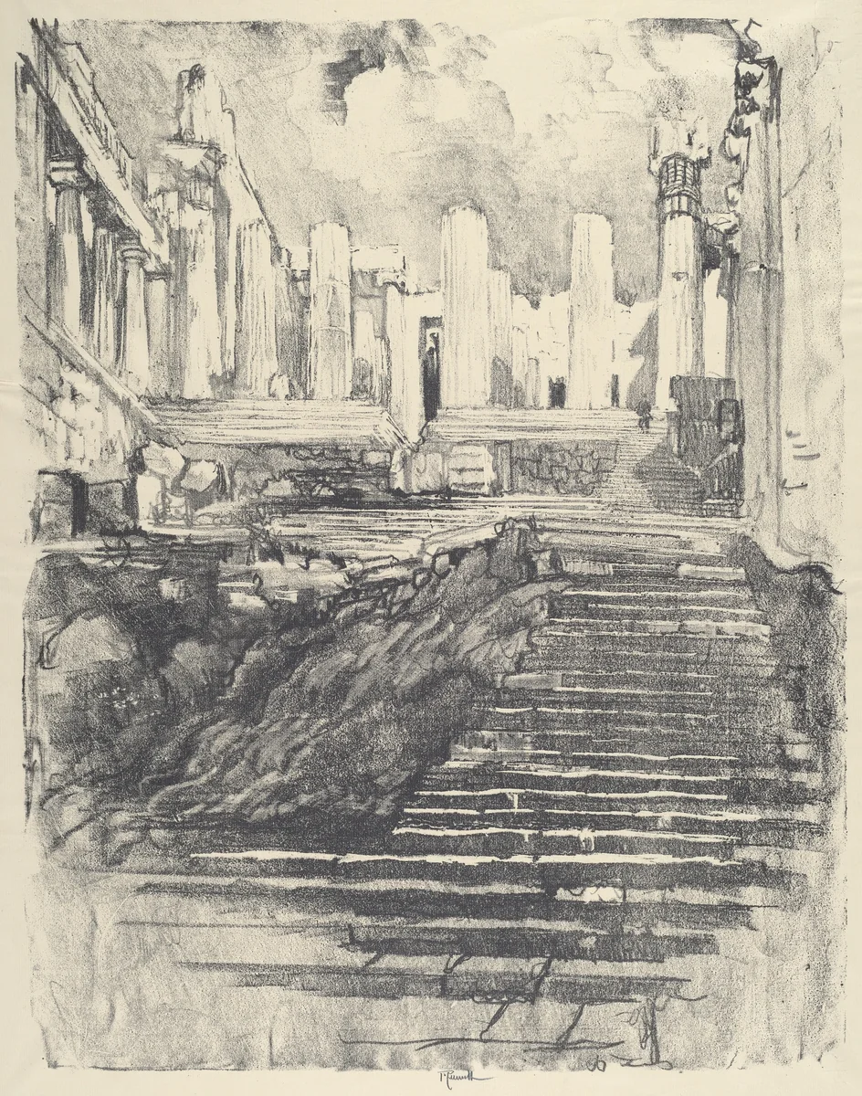The Way up to the Acropolis by Joseph Pennell, print, 1913